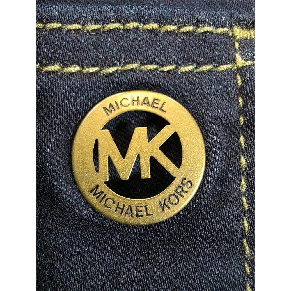NWT MICHAEL KORS Women's Skinny Jeans Dark Wash Size 4 Button Fly "Skinny" - Picture 5 of 16